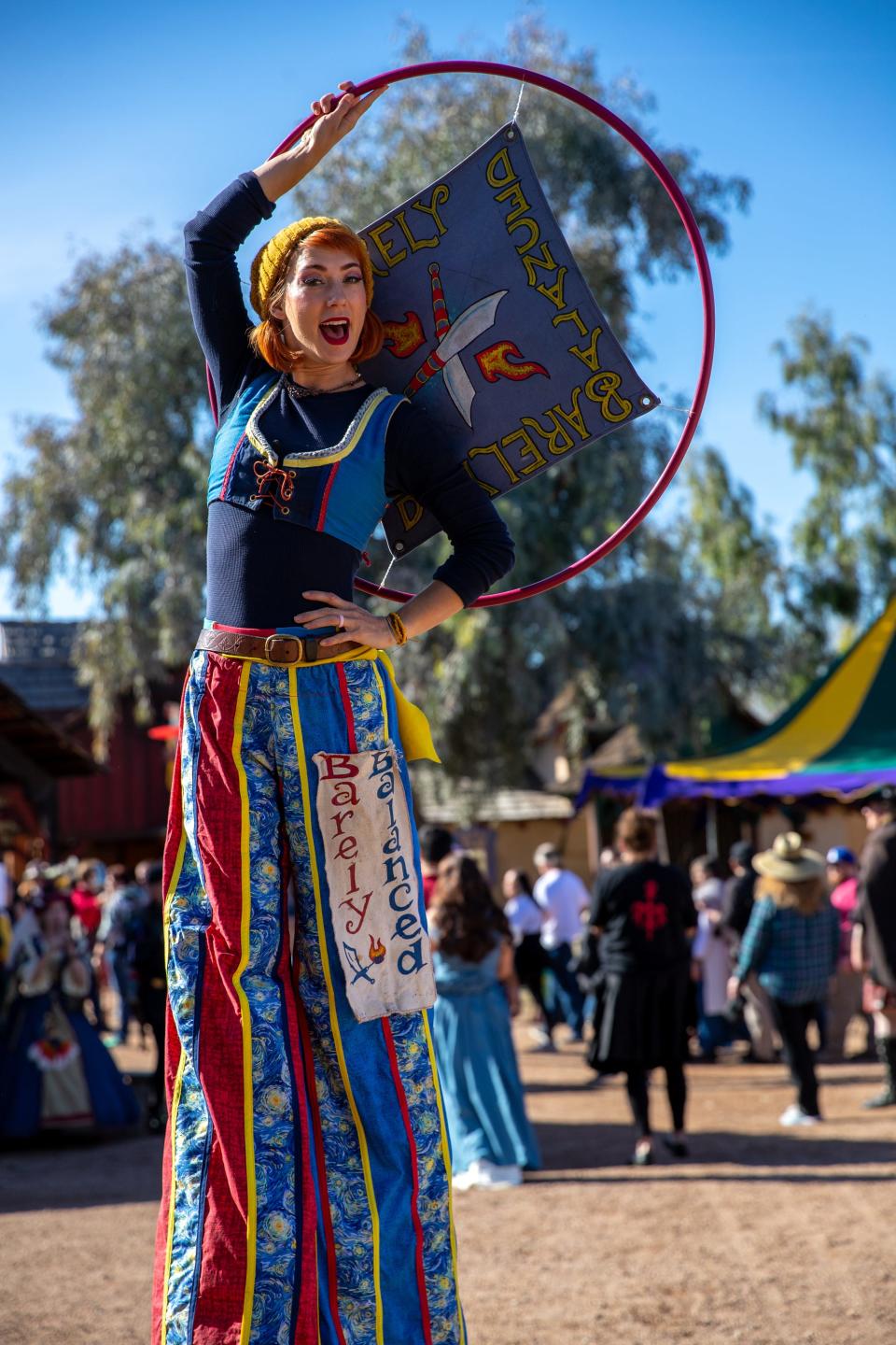 A cast member at the Renaissance Festival in Gold Canyon on Feb. 18, 2023.