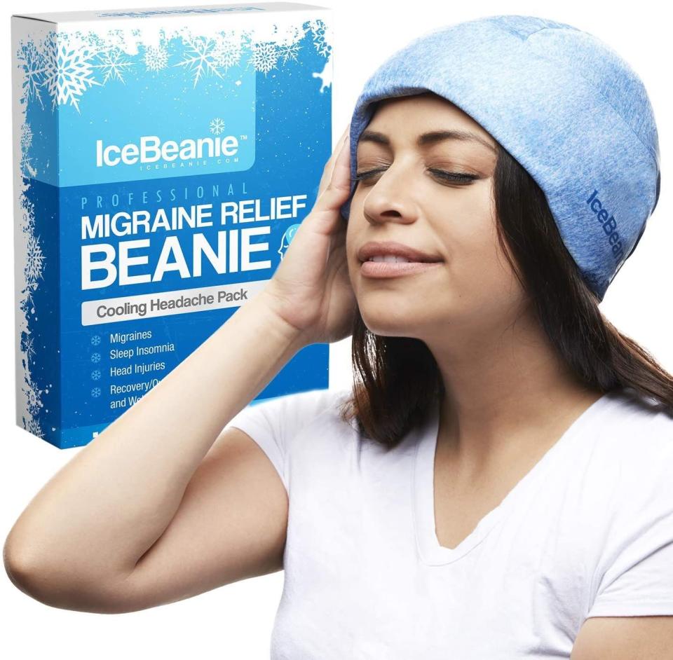 ice beanie natural migraine relief, headache hats