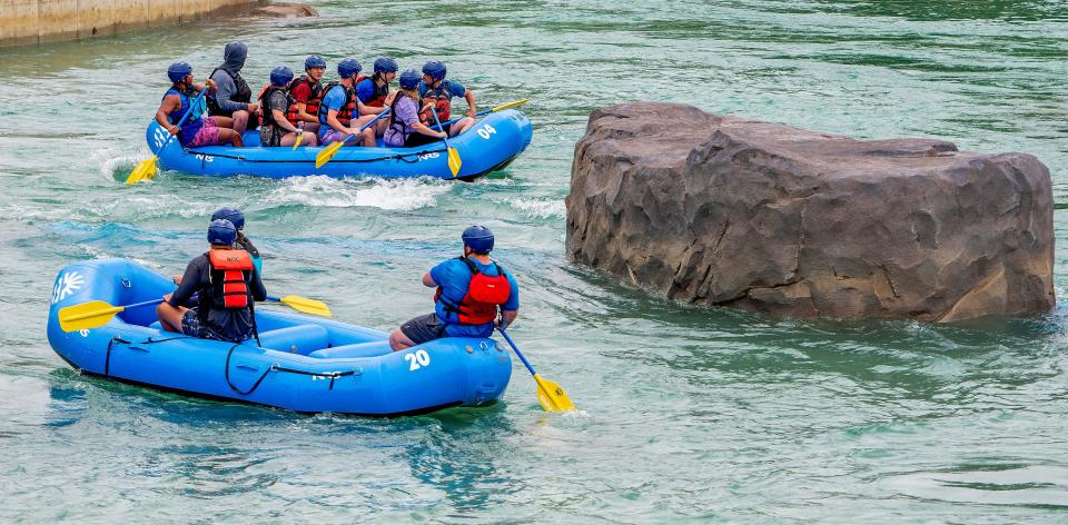 Along with rafting, you can get inflatable ducky kayaks to ride at Montgomery Whitewater.