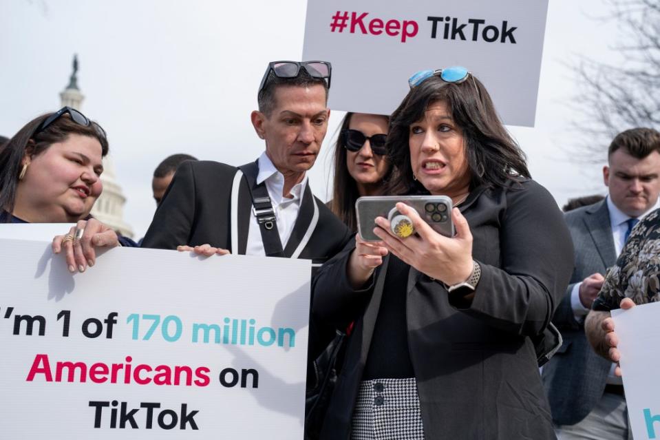 TikTok has called the bill a de facto ban. AP