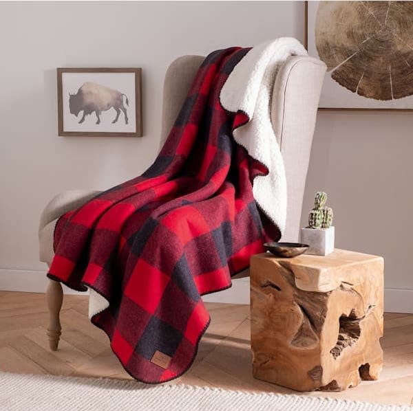 Pendleton Reversible Plaid & Faux Shearling Throw Blanket. Image via Nordstrom.