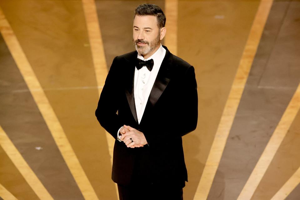 Jimmy Kimmel speaks onstage during the 95th Annual Academy Awards at Dolby Theatre on March 12, 2023 in Hollywood, California.