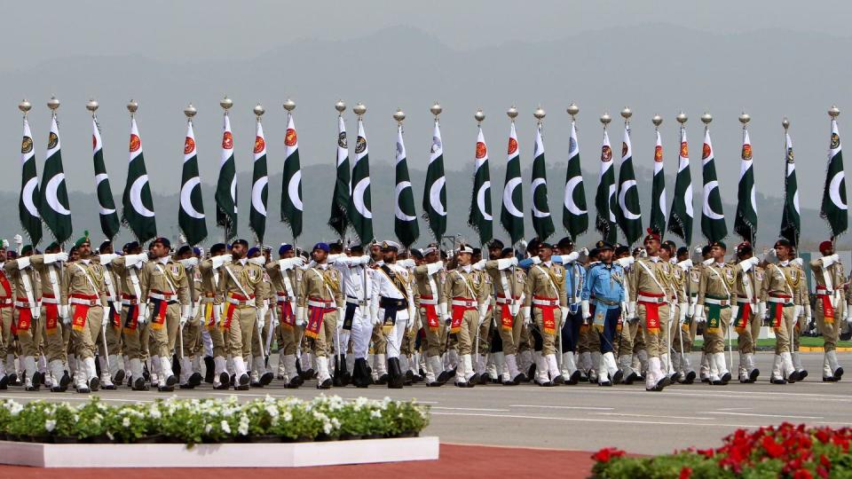 Pakistanis celebrated their national day with a military parade that showcased the nation's elite units and high-tech weaponry. (AP)