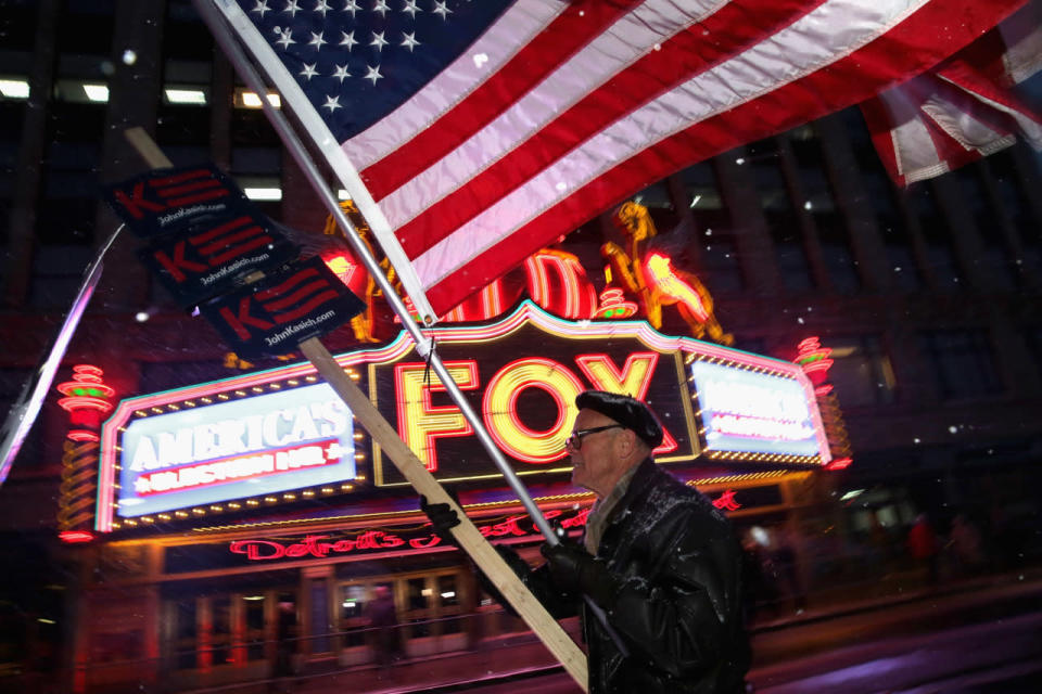 A lone Kasich supporter