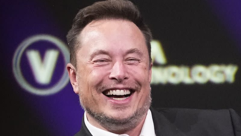 Elon Musk, who owns Twitter, Tesla and SpaceX, smiles at the Vivatech fair Friday, June 16, 2023 in Paris. Musk is among a number of GOP super donors who could impact the Republican primary race for president.