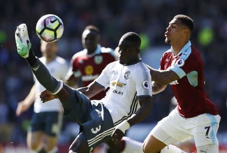 Britain Football Soccer - Burnley v Manchester United - Premier League - Turf Moor - 23/4/17 Manchester United's Eric Bailly in action with Burnley's Andre Gray Action Images via Reuters / Jason Cairnduff Livepic