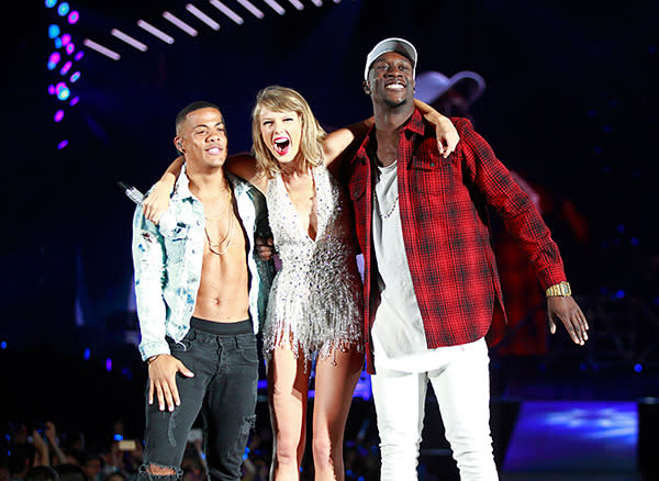 When Swift throws a summer party, she goes all out – like, say, calling up Nico & Vinz, whose song 'Am I Wrong' has been stuck in everyone's head since the weather started warming up, to help heat things up.