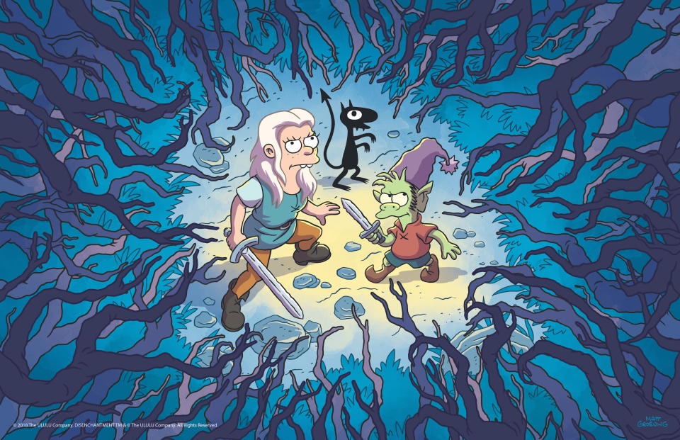 Princess Bean and her pals in Disenchantment. (Netflix)
