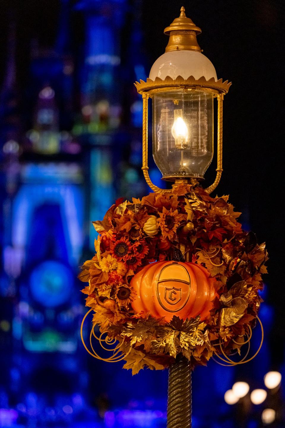 Festive autumn decor arrives in spooktacular fashion as the fall season descends on Magic Kingdom Park at Walt Disney World Resort on August 10, 2022 in Lake Buena Vista, Fla. (Courtney Kiefer, photographer)