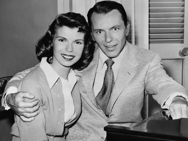 <p>Bettmann</p> Frank Sinatra and daughter Nancy at one of their rehearsals for the "Frank Sinatra Show" on February 11, 1958..