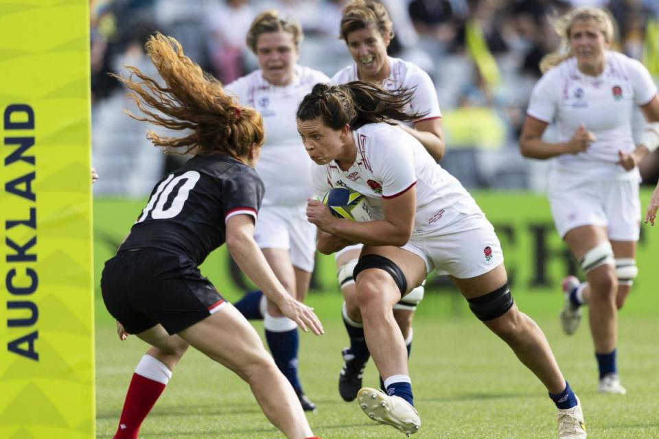 England's Abbie Ward during the Women's Rugby World Cup semi-final match at Eden Park, Auckland, in 2022 <i>(Image: PA Wire/PA Images)</i>