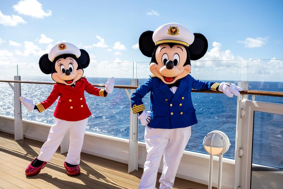 Mickey and Minnie on board the Disney Wish
