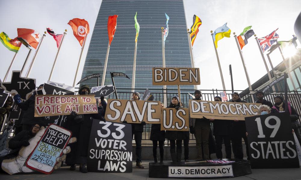 <span>Photograph: Andrew Kelly/AP</span>