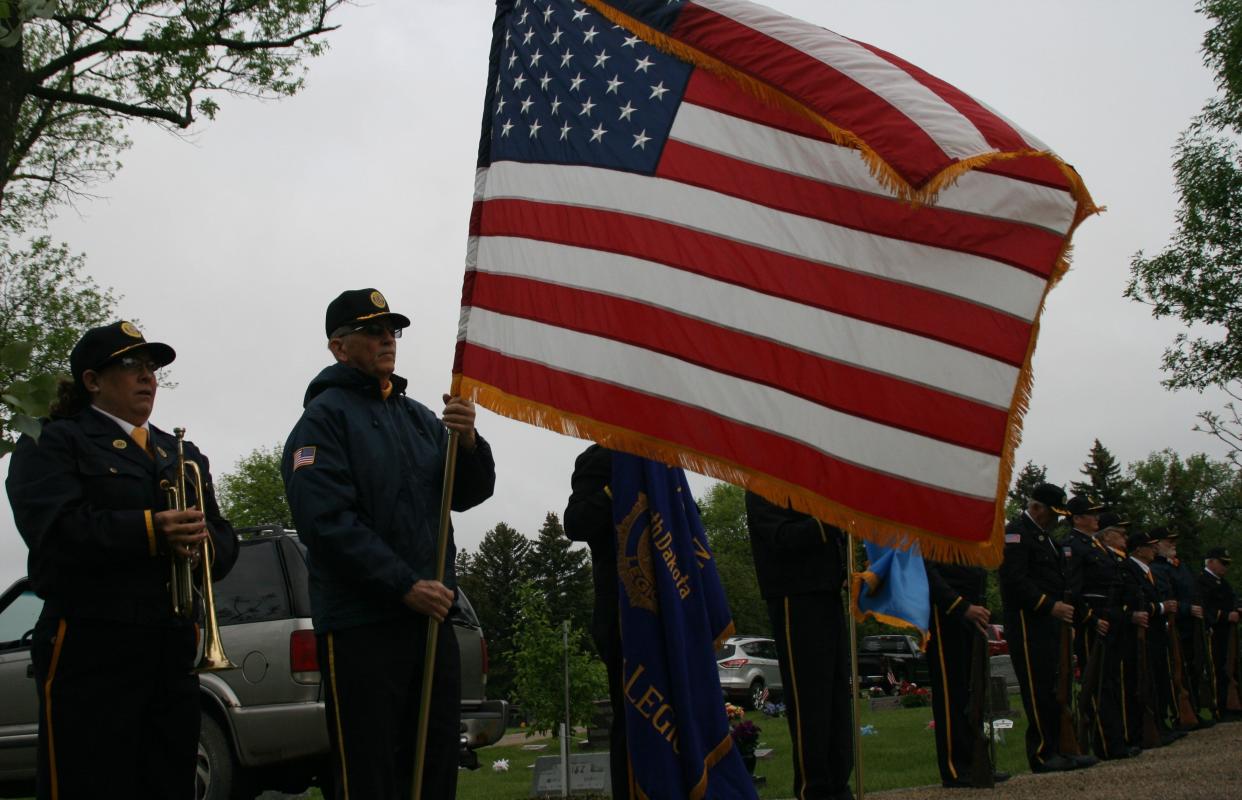 Members of the American Legion Sidney L. Smith Post 24 helped with the Memorial Day service at St. Mary's Cemetery in Aberdeen Monday morning.