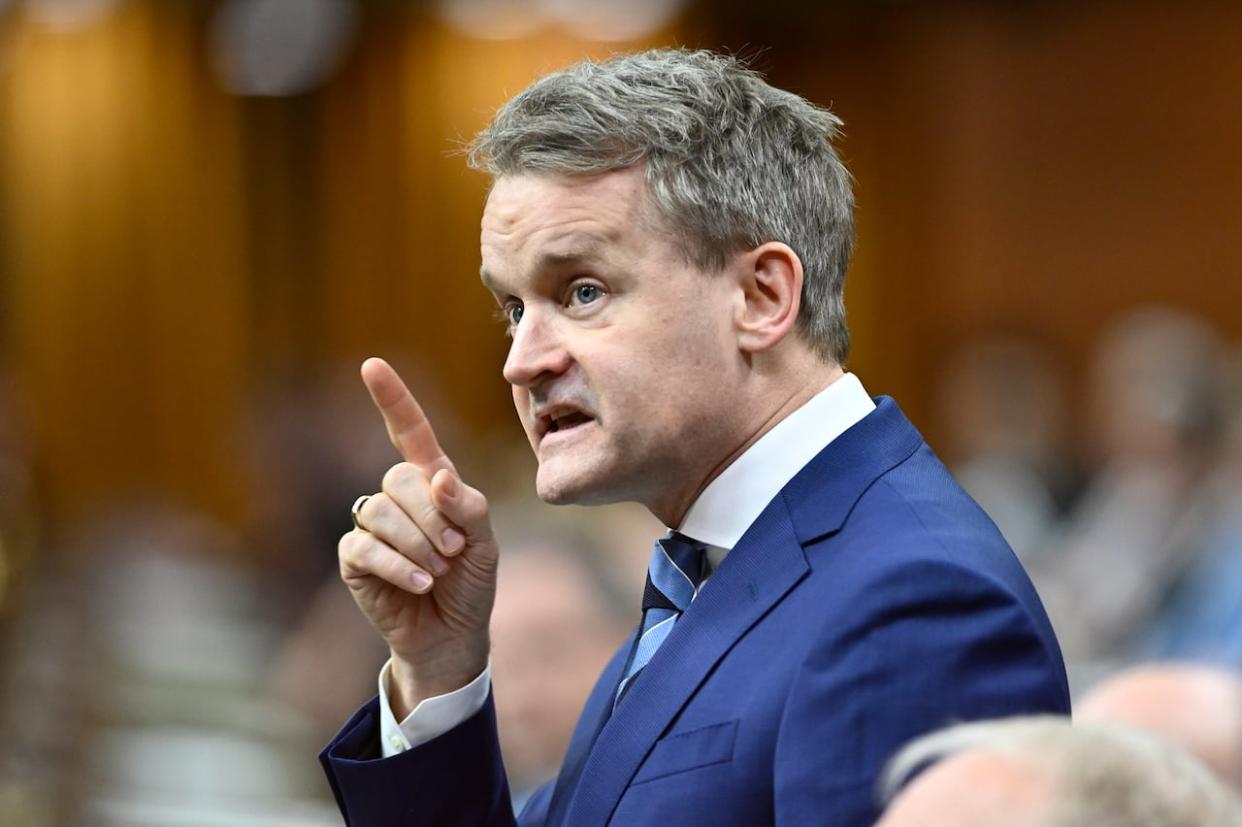 Minister of Labour Seamus O'Regan rises during question period in the House of Commons on Parliament Hill in Ottawa on Thursday, March 30, 2023. (Justin Tang/The Canadian Press - image credit)