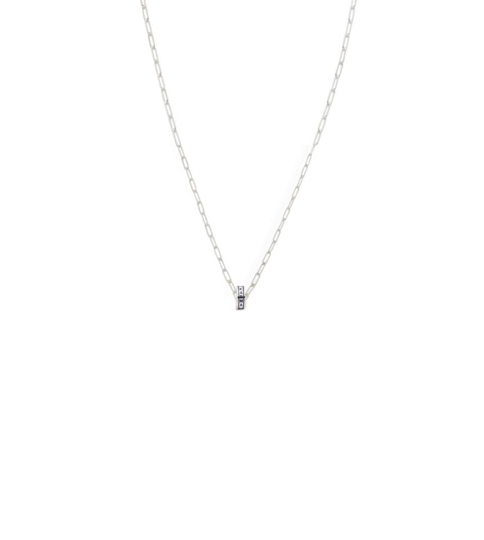 <p><a href="https://foundrae.com/products/protection-heart-beat-super-fine-clip-chain-necklace-white-gold" rel="nofollow noopener" target="_blank" data-ylk="slk:Shop Now;elm:context_link;itc:0;sec:content-canvas" class="link ">Shop Now</a></p><p>Protection Chain Necklace </p><p>$1860.00</p><p>foundrae.com</p><span class="copyright">Foundrae</span>