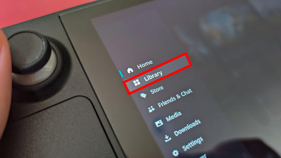 Google on Steam Deck: Library.