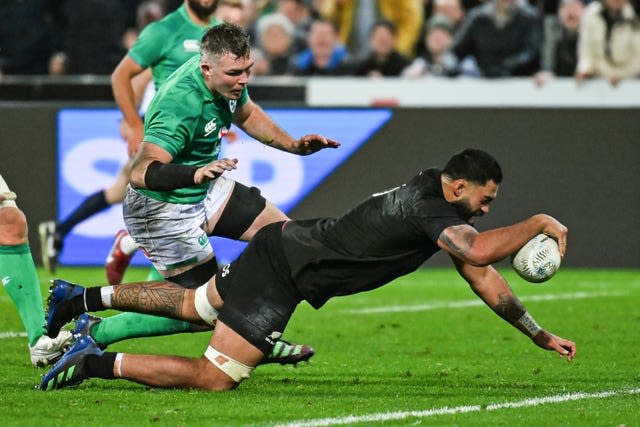 Akira Ioane claimed one of New Zealand's three tries