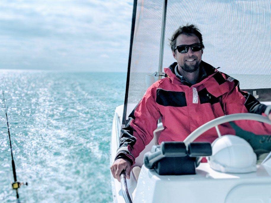 Tyler Martin is a longtime sailboat captain in Key West whose home, a sailboat, was destroyed by Hurricane Ian.  / Credit: Tyler Martin