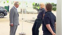 A supermarket employee was so in awe of Prince Charles that he fainted during the royal's visit to a distribution center in Bristol on Thursday (9/7).