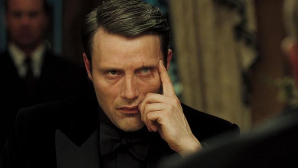 <p> Soon after he is promoted to &#x201C;double-0&#x201D; status, a maverick MI-6 agent (Daniel Craig) is assigned to put his noteworthy poker skills to use in a high-stakes international tournament against a notorious banker (Mikkelsen) known for funding terrorists. </p> <p> <strong>Why it&#x2019;s one of the best Mads Mikkelsen movies:</strong> Mikkelsen first introduced his talent for villainy to the American mainstream with his spine-tingling face-off against first-time 007 actor Craig as Le Chiffre in <em>Casino Royale</em> - director Martin Campbell&#x2019;s gritty reinvention of the James Bond saga. </p>