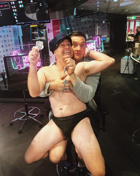 Last month, Grant hilariously stripped for Ed. Source: Supplied