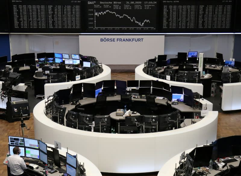 The German share price index DAX graph at the stock exchange in Frankfurt