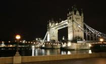Tower Bridge, London, United Kingdom: A general view of Tower Bridge by night.