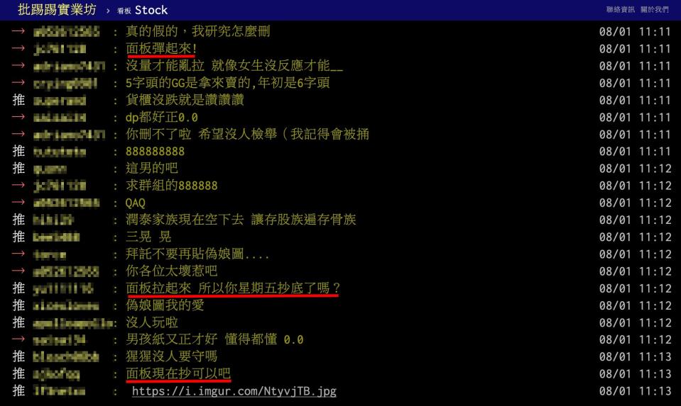 面板雙虎股價反彈引起網友討論（圖／翻攝PTT）