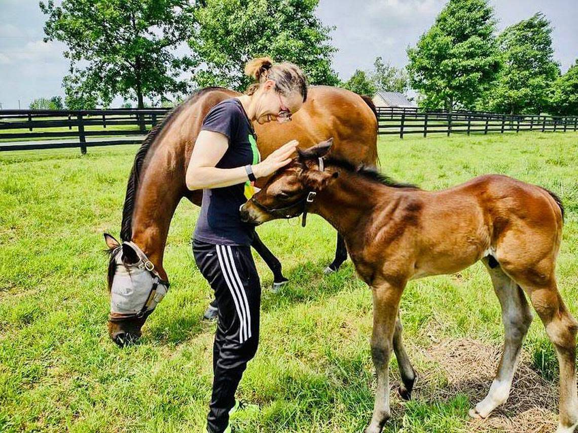 Mélisse Brunet went on an impromptu horse farm visit with Philharmonic Board President Carol McLeod to discuss the open music director job while Brunet was in town filling in for a candidate that canceled.