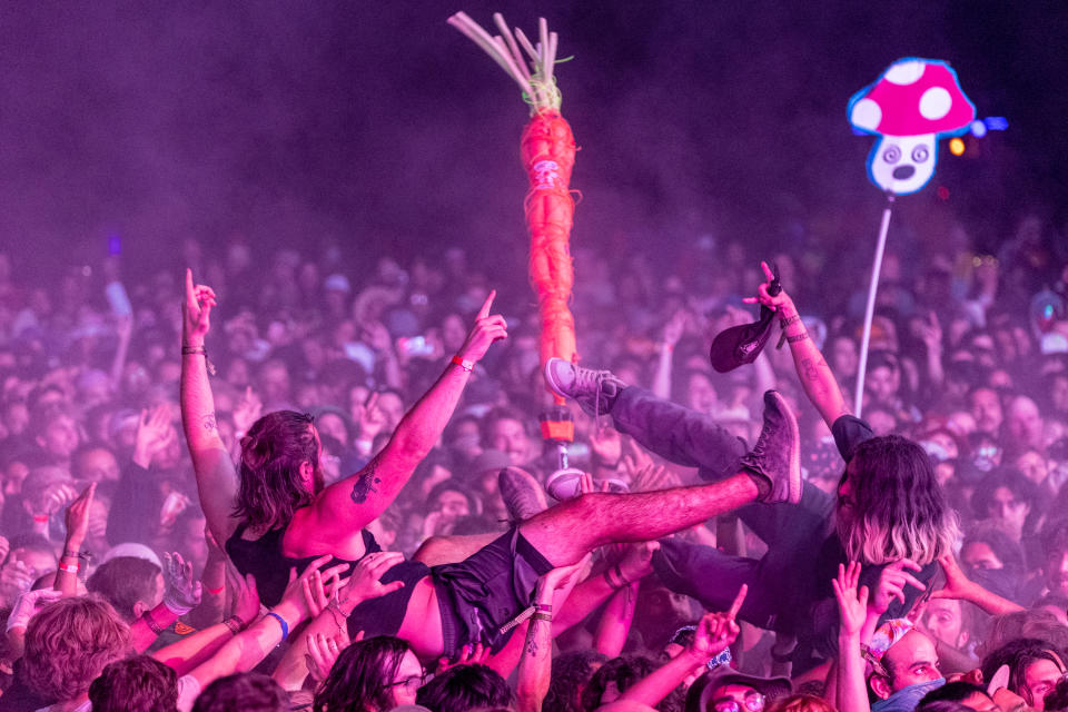 Crowd during KIng Gizzard and the Wizard Lizard performance at Desert Daze <br>(Photo: Bobby Rivero)