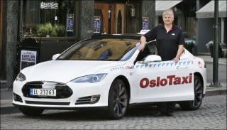 Tesla Model S taxi in Oslo, Norway [photo: Tesla Motor Club]