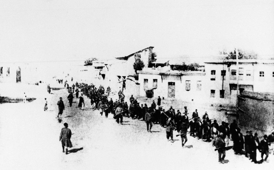 The Ottoman Empire’s systemic and mass execution and displacement of 1.5 million Armenians began on April 24, 1915, largely by marching them out into the Syrian desert without food and water. Historians and scholars widely consider the Armenian Genocide as the first genocide of the 20th century.