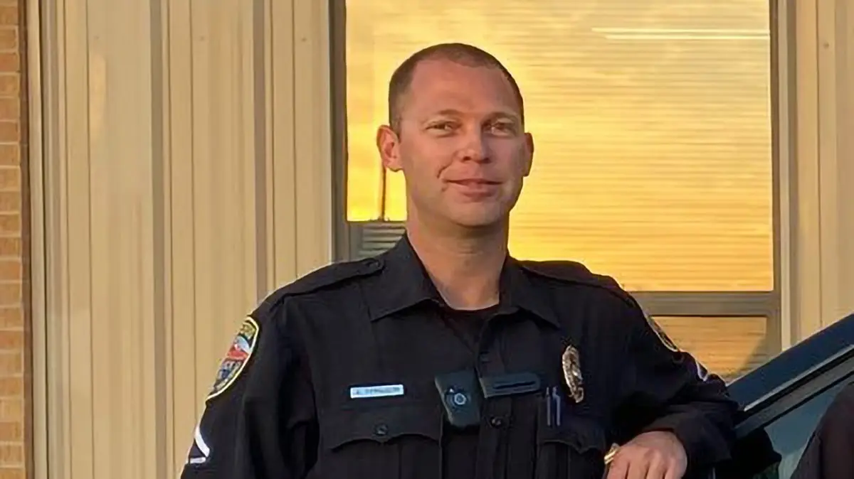Alamogordo Police Officer Anthony Ferguson who was killed in the line of duty in July 2023. Ferguson is being honored by Alamogordo Public Schools, the Alamogordo Police Department and the Alamogordo Fire Department with a new internship opportunity for students, "Ferguson Academy."