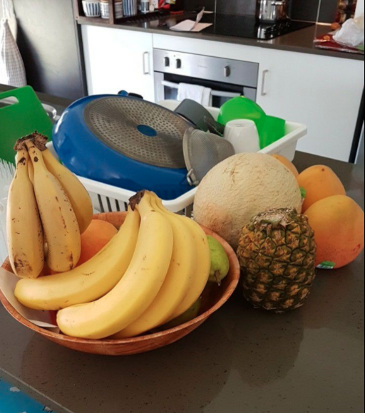 It all started online with the owner of this fruit bowl asking how she can stop her fruit from spilling out. Photo: Facebook/Kmart Mums Australia