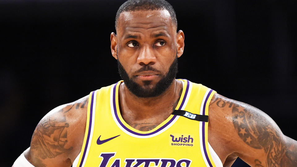 LeBron James, pictured here in action for the Los Angeles Lakers against the Golden State Warriors.