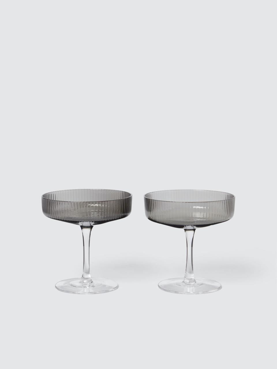 Ripple Champagne Saucers