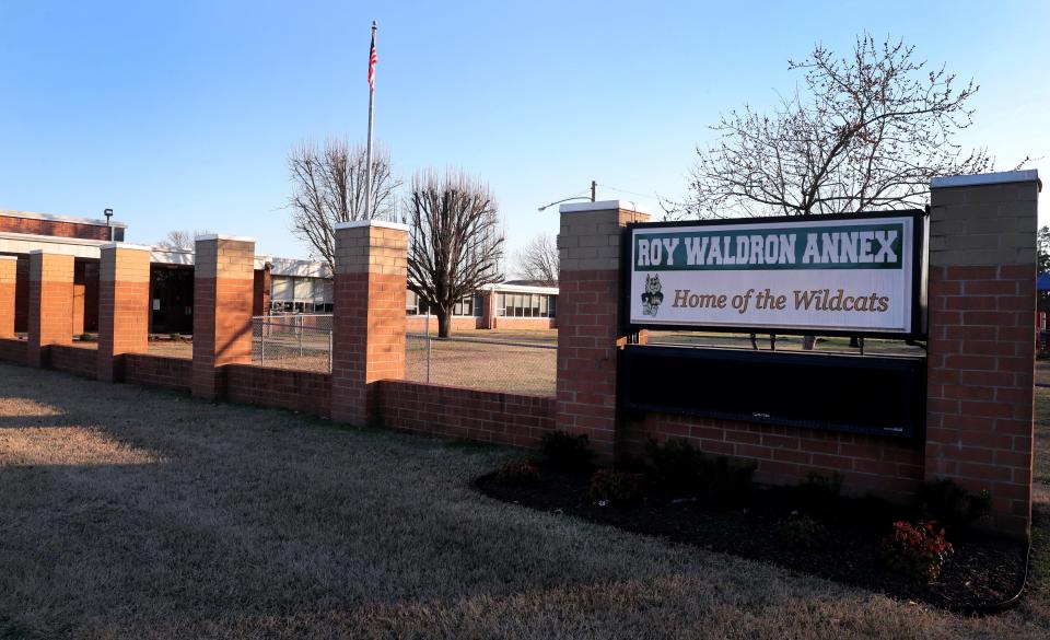 The former La Vergne Primary School, which is now called the Roy Waldron Elementary School Annex on Stones River Road in La Vergne on Tuesday, Feb. 20, 2024.