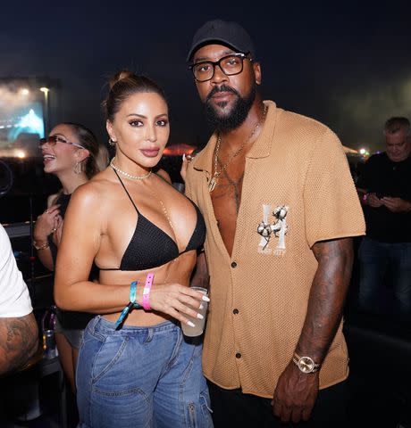 <p>Romain Maurice/Getty</p> Larsa Pippen and Marcus Jordan