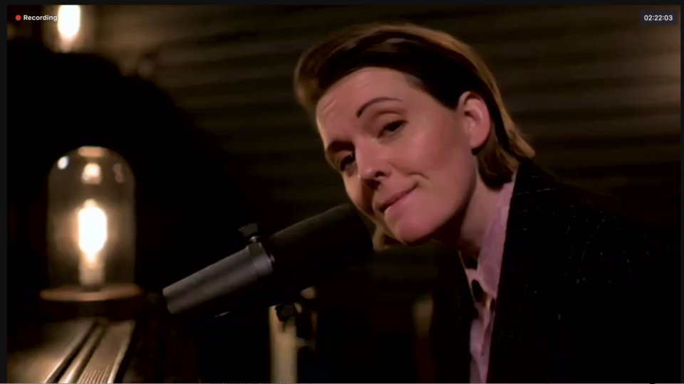 Brandi Carlile performs Joni Mitchell’s “A Case of You” for Clive Davis’ gala