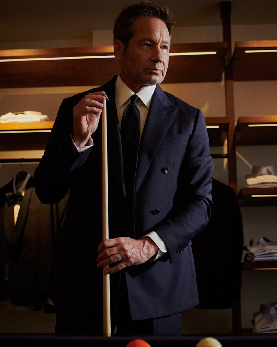 David Duchovny appears in Thom Sweeney for the brand's spring/summber 2024 campaign.