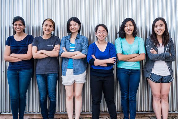 Team Tactile (L-R): Chandani Doshi, Jialin Shi, Bonnie Wang, Charlene Xia, Tania Yu and Grace Li.