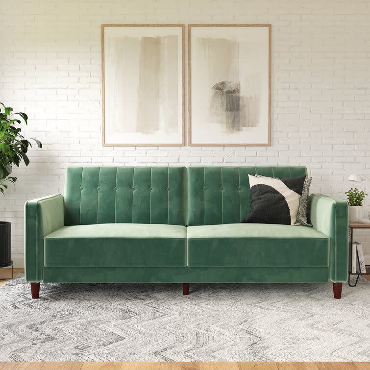 <p><a href="https://go.redirectingat.com?id=74968X1596630&url=https%3A%2F%2Fwww.wayfair.com%2Ffurniture%2Fpdp%2Fmercury-row-perdue-815-velvet-square-arm-convertible-sofa-w009315804.html%3Fpiid%3D1134429061&sref=https%3A%2F%2Fwww.goodhousekeeping.com%2Flife%2Fmoney%2Fg42819319%2Fpresidents-day-furniture-sales%2F" rel="nofollow noopener" target="_blank" data-ylk="slk:Shop Now;elm:context_link;itc:0;sec:content-canvas" class="link rapid-noclick-resp">Shop Now</a></p><p>Wayfair</p><p>$329.99</p><span class="copyright">Wayfair</span>