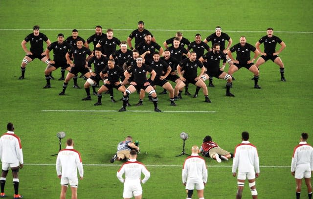 England face the haka at the 2019 World Cup