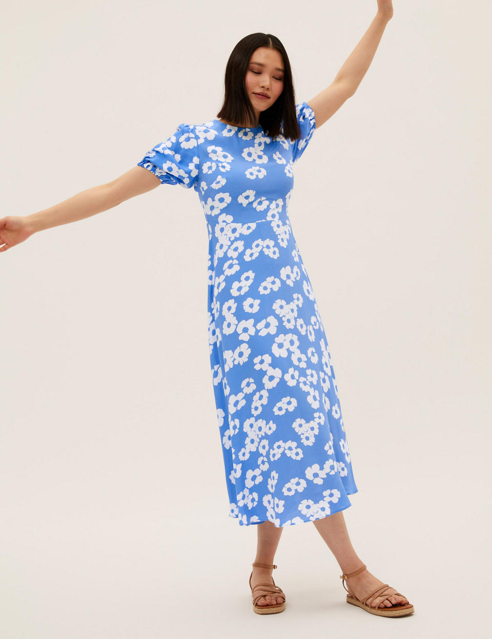 floral M&S midi