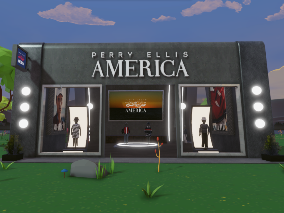 Perry Ellis&#x002019; Decentraland store. - Credit: Courtesy image