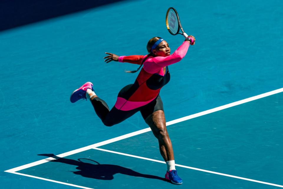 Serena Williams asymmetrical tennis bodysuit