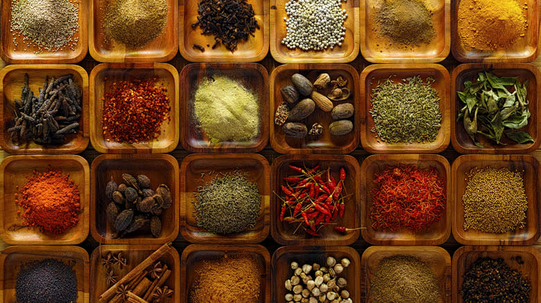 a selection of spices