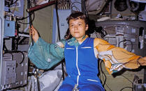 <p> The first woman to complete a spacewalk, or extravehicular activity (EVA), was Soviet cosmonaut&#xA0;Svetlana Savitskaya.&#xA0; </p> <p> Savitskaya became the second woman to fly in space in August 1982 - 19 years after Valentina Tereshkova&apos;s flight - when she served as a research cosmonaut on the space station Salyut 7. She launched on a Soyuz T-7 spacecraft on Aug. 19, 1982 and spent returned to Earth eight days later.&#xA0; </p> <p> But it was during Savitskaya&apos;s second trip to Salyut 7 in 1984 that she made history as the first woman to walk in space. She was also the first woman ever to fly in space a second time. </p> <p> Savitskaya launched with two crewmates aboard Soyuz T-12 on July 17, 184 and spent 12 days on Salyut 7. Her spacewalk occurred on July 24, when she and crewmate Vladimir Dzhanibekov spent more than three hours spacewalking and performing welding experiments in orbit.&#xA0; </p> <p> Born in Moscow, Savitskaya was determined to fly at a young age. She began parachuting at age 16 and joined the Soviet Aerobatics Team at age 18 to perform daredevil stunts and performances in aircraft,&#xA0;according to the UK Space Agency. She was selected to join the Soviet cosmonaut corps in 1980 and holds a master&apos;s degree in flight engineering. </p>