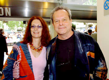 Terry Gilliam and wife Maggie Weston at the London premiere of Warner Brothers' Harry Potter and the Prisoner of Azkaban